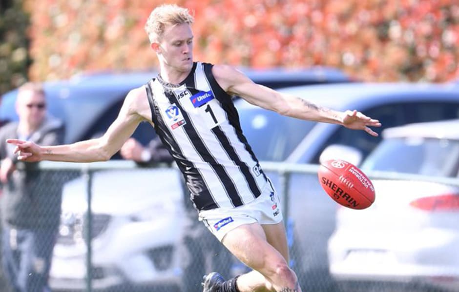 StevoHORIZ.png Jaidyn Stephenson won plenty of the ball in his comeback match - Collingwood Magpies,VFL